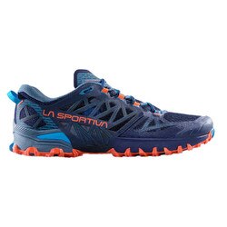 La Sportiva Bushido III Trail Running Shoe Men's in Deep Sea Cherry Tomato